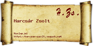 Harcsár Zsolt névjegykártya